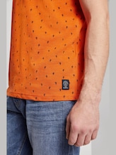 Polo shirt with an all-over print and a piped pocket - Men - orange blue cactus design Polo shirt with an all-over print and a piped pocket - Men - orange blue cactus design - 10 - TOM TAILOR