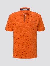 Polo shirt with an all-over print and a piped pocket - Men - orange blue cactus design Polo shirt with an all-over print and a piped pocket - Men - orange blue cactus design - 7 - TOM TAILOR