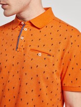 Polo shirt with an all-over print and a piped pocket - Men - orange blue cactus design Polo shirt with an all-over print and a piped pocket - Men - orange blue cactus design - 9 - TOM TAILOR