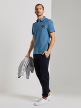 Zweifarbiges Poloshirt mit kleiner Stickerei - Männer - teal twotone structure Zweifarbiges Poloshirt mit kleiner Stickerei - Männer - teal twotone structure - 3 - TOM TAILOR
