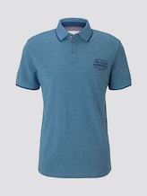 Zweifarbiges Poloshirt mit kleiner Stickerei - Männer - teal twotone structure Zweifarbiges Poloshirt mit kleiner Stickerei - Männer - teal twotone structure - 7 - TOM TAILOR