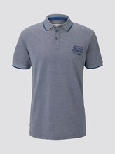 Zweifarbiges Poloshirt mit kleiner Stickerei - Männer - blue twotone structure Zweifarbiges Poloshirt mit kleiner Stickerei - Männer - blue twotone structure - 7 - TOM TAILOR