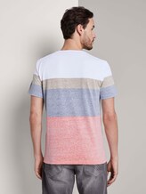 T-Shirt mit blassem Streifenprint - Männer - true orange T-Shirt mit blassem Streifenprint - Männer - true orange - 2 - TOM TAILOR