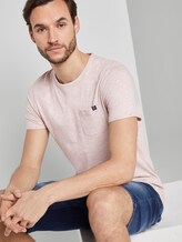 Structured T-shirt with a chest pocket - Men - sandy dot structure Structured T-shirt with a chest pocket - Men - sandy dot structure - 5 - TOM TAILOR