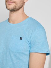 Strukturiertes T-Shirt mit Brusttasche - Männer - teal dot structure Strukturiertes T-Shirt mit Brusttasche - Männer - teal dot structure - 9 - TOM TAILOR