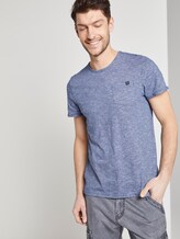 Strukturiertes T-Shirt mit Brusttasche - Männer - blue dot structure Strukturiertes T-Shirt mit Brusttasche - Männer - blue dot structure - 5 - TOM TAILOR