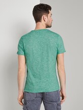 Strukturiertes T-Shirt mit Brusttasche - Männer - green dot structure Strukturiertes T-Shirt mit Brusttasche - Männer - green dot structure - 2 - TOM TAILOR