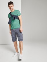 Strukturiertes T-Shirt mit Brusttasche - Männer - green dot structure Strukturiertes T-Shirt mit Brusttasche - Männer - green dot structure - 3 - TOM TAILOR