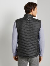 Lightweight Stepp-Weste - Männer - grey melange design Lightweight Stepp-Weste - Männer - grey melange design - 2 - TOM TAILOR