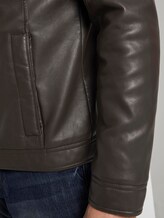 Bikerjacke aus Lederimitat mit Stepp-Details - Männer - Dark Chocolate Leather Brown Bikerjacke aus Lederimitat mit Stepp-Details - Männer - Dark Chocolate Leather Brown - 9 - TOM TAILOR