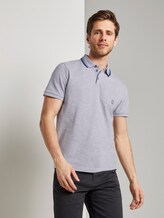 Poloshirt mit Brusttasche - Männer - Light Stone Grey Melange Poloshirt mit Brusttasche - Männer - Light Stone Grey Melange - 5 - TOM TAILOR