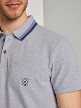 Poloshirt mit Brusttasche - Männer - Light Stone Grey Melange Poloshirt mit Brusttasche - Männer - Light Stone Grey Melange - 9 - TOM TAILOR