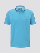 Poloshirt mit Brusttasche - Männer - crystal sea blue Poloshirt mit Brusttasche - Männer - crystal sea blue - 7 - TOM TAILOR