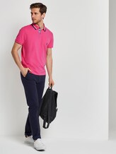 Poloshirt mit Brusttasche - Männer - carmine pink white melange Poloshirt mit Brusttasche - Männer - carmine pink white melange - 3 - TOM TAILOR