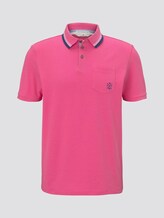 Poloshirt mit Brusttasche - Männer - carmine pink white melange Poloshirt mit Brusttasche - Männer - carmine pink white melange - 7 - TOM TAILOR