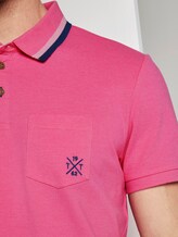 Poloshirt mit Brusttasche - Männer - carmine pink white melange Poloshirt mit Brusttasche - Männer - carmine pink white melange - 9 - TOM TAILOR