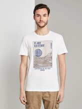 T-Shirt mit Wüsten-Print - Männer - Coconut Cream T-Shirt mit Wüsten-Print - Männer - Coconut Cream - 1 - TOM TAILOR