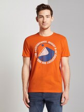 T-Shirt mit Wüsten-Print - Männer - true orange T-Shirt mit Wüsten-Print - Männer - true orange - 1 - TOM TAILOR