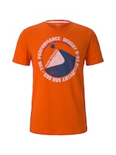 TOM TAILOR Herren T-Shirt mit Wüsten-Print, orange, Gr.XXXL