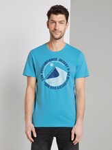 T-Shirt mit Wüsten-Print - Männer - crystal sea blue T-Shirt mit Wüsten-Print - Männer - crystal sea blue - 1 - TOM TAILOR