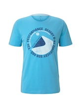 TOM TAILOR Herren T-Shirt mit Wüsten-Print, blau, Gr.XXXL