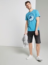 T-Shirt mit Wüsten-Print - Männer - crystal sea blue T-Shirt mit Wüsten-Print - Männer - crystal sea blue - 3 - TOM TAILOR