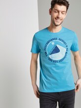T-Shirt mit Wüsten-Print - Männer - crystal sea blue T-Shirt mit Wüsten-Print - Männer - crystal sea blue - 5 - TOM TAILOR