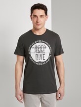 T-Shirt mit Print - Männer - Phanton Dark Grey T-Shirt mit Print - Männer - Phanton Dark Grey - 1 - TOM TAILOR
