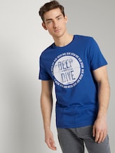 T-Shirt mit Print - Männer - Shiny Royal T-Shirt mit Print - Männer - Shiny Royal - 5 - TOM TAILOR