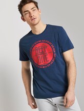 T-Shirt mit Print - Männer - after dark blue white melange T-Shirt mit Print - Männer - after dark blue white melange - 5 - TOM TAILOR
