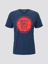 T-Shirt mit Print - Männer - after dark blue white melange T-Shirt mit Print - Männer - after dark blue white melange - 7 - TOM TAILOR