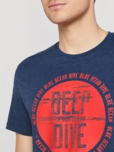 T-Shirt mit Print - Männer - after dark blue white melange T-Shirt mit Print - Männer - after dark blue white melange - 9 - TOM TAILOR