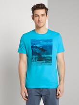 T-Shirt mit Print - Männer - clear blue atoll T-Shirt mit Print - Männer - clear blue atoll - 1 - TOM TAILOR