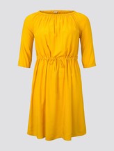 Curvy - Schulterfreies Midi-Kleid mit verstellbarem Bund - Frauen - deep golden yellow Curvy - Schulterfreies Midi-Kleid mit verstellbarem Bund - Frauen - deep golden yellow - 7 - My True Me