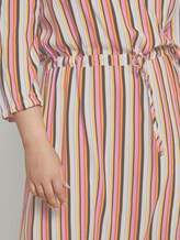 Schulterfreies Midi-Kleid mit verstellbarem Bund - Frauen - mutlicolor stripe Schulterfreies Midi-Kleid mit verstellbarem Bund - Frauen - mutlicolor stripe - 9 - My True Me