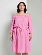 Schulterfreies Midi-Kleid mit verstellbarem Bund - Frauen - dusty orchid Schulterfreies Midi-Kleid mit verstellbarem Bund - Frauen - dusty orchid - 1 - My True Me
