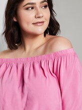 Schulterfreies Midi-Kleid mit verstellbarem Bund - Frauen - dusty orchid Schulterfreies Midi-Kleid mit verstellbarem Bund - Frauen - dusty orchid - 9 - My True Me