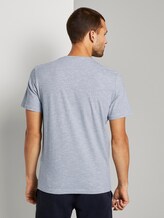 Gestreiftes T-Shirt mit Henley-Ausschnitt - Männer - stripe white Gestreiftes T-Shirt mit Henley-Ausschnitt - Männer - stripe white - 2 - TOM TAILOR