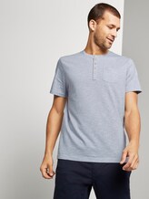 Gestreiftes T-Shirt mit Henley-Ausschnitt - Männer - stripe white Gestreiftes T-Shirt mit Henley-Ausschnitt - Männer - stripe white - 5 - TOM TAILOR