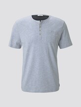Gestreiftes T-Shirt mit Henley-Ausschnitt - Männer - stripe white Gestreiftes T-Shirt mit Henley-Ausschnitt - Männer - stripe white - 7 - TOM TAILOR