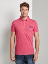 Meliertes Poloshirt - Männer - neon pink coloured melange Meliertes Poloshirt - Männer - neon pink coloured melange - 1 - TOM TAILOR