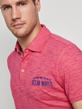 Meliertes Poloshirt - Männer - neon pink coloured melange Meliertes Poloshirt - Männer - neon pink coloured melange - 9 - TOM TAILOR