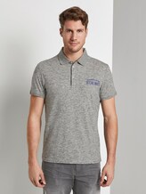 Meliertes Poloshirt - Männer - grey coloured melange Meliertes Poloshirt - Männer - grey coloured melange - 1 - TOM TAILOR