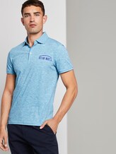 Meliertes Poloshirt - Männer - teal coloured melange Meliertes Poloshirt - Männer - teal coloured melange - 5 - TOM TAILOR