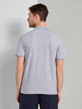 Poloshirt mit Kontraststreifen - Männer - Light Stone Grey Melange Poloshirt mit Kontraststreifen - Männer - Light Stone Grey Melange - 2 - TOM TAILOR