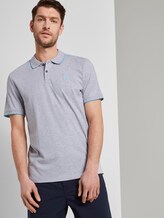 Poloshirt mit Kontraststreifen - Männer - Light Stone Grey Melange Poloshirt mit Kontraststreifen - Männer - Light Stone Grey Melange - 5 - TOM TAILOR