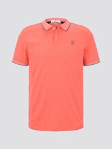 Poloshirt mit Kontraststreifen - Männer - neon pink white melange Poloshirt mit Kontraststreifen - Männer - neon pink white melange - 7 - TOM TAILOR