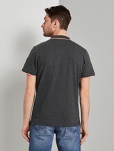Poloshirt mit Kontraststreifen - Männer - dark grey white melange Poloshirt mit Kontraststreifen - Männer - dark grey white melange - 2 - TOM TAILOR