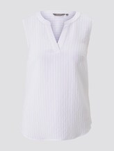 Ärmellose Bluse mit Streifenmuster - Frauen - White Ärmellose Bluse mit Streifenmuster - Frauen - White - 7 - Mine to five