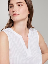 Ärmellose Bluse mit Streifenmuster - Frauen - White Ärmellose Bluse mit Streifenmuster - Frauen - White - 9 - Mine to five